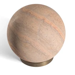 Scultura Fermacarte Gravity Zodiac Capricorno Saturno in Travertino