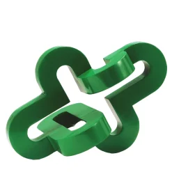Scultura Goldilocks verde di Giorgio Biscaro