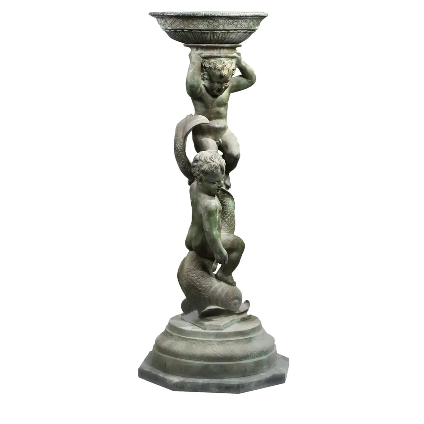 Scultura in bronzo Fontanina Putti
