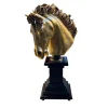 Scultura in ceramica a forma di testa di cavallo Ribot Gold