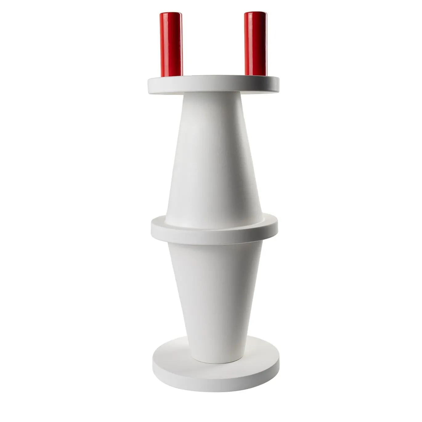 Scultura in ceramica bianca Totem di Nathalie Du Pasquier