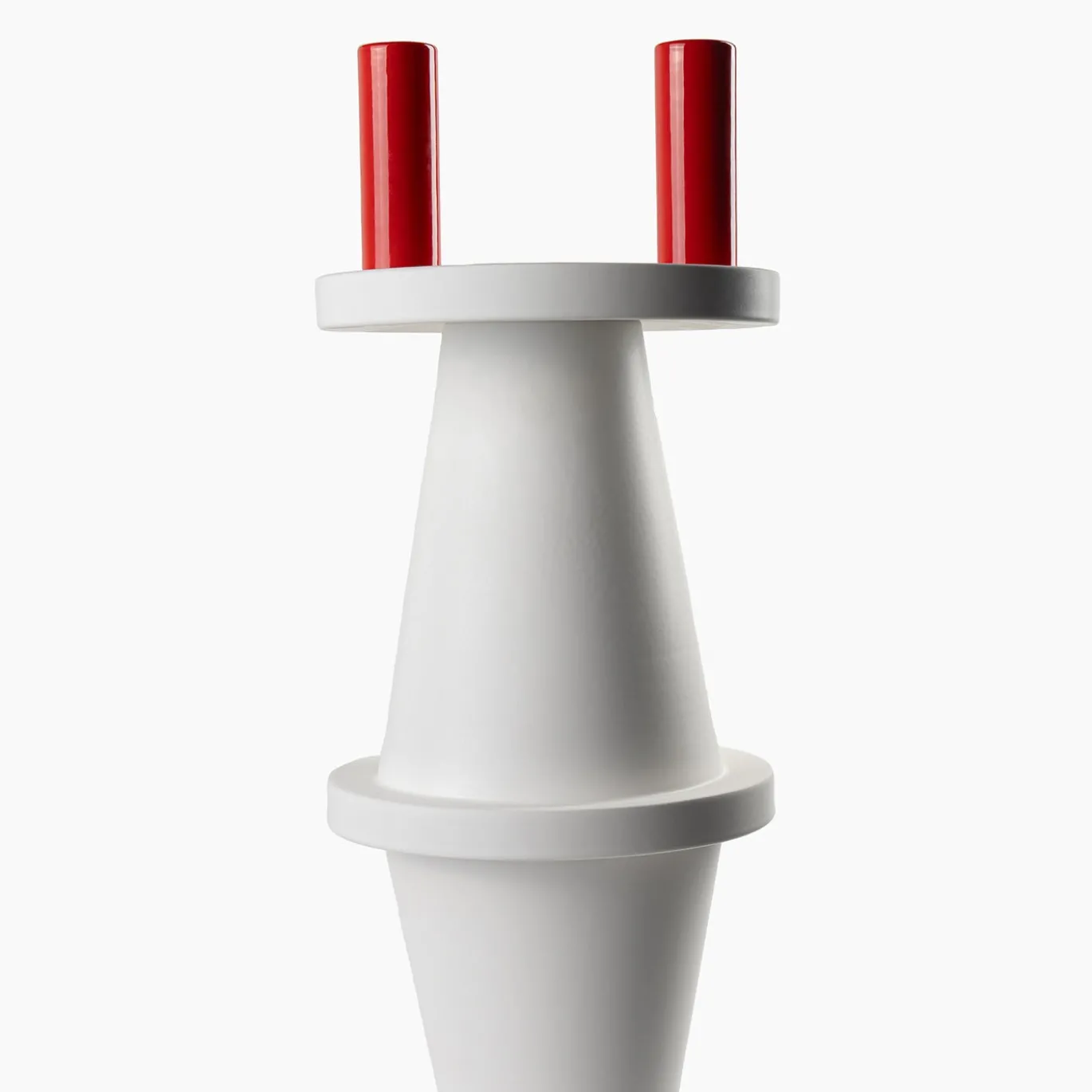 Scultura in ceramica bianca Totem di Nathalie Du Pasquier