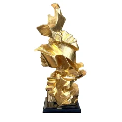 Scultura in Ceramica con Foglia d'Oro Talismano