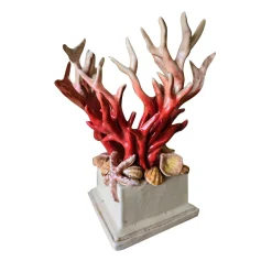 Scultura in Ceramica Policroma Composizione Marina