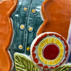 Scultura in ceramica policroma Paladino Regina XL