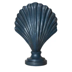 Scultura in ceramica toscana modellata a mano Ostrica Blu Profondo