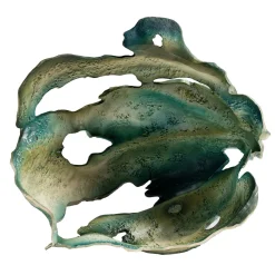 Scultura in ceramica verde Courmayeur di Assia Karaguiozova