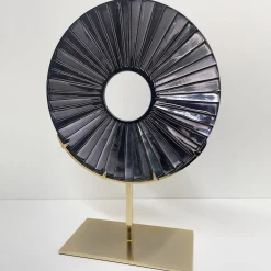 Scultura in cristallo nero Eye