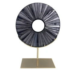 Scultura in cristallo nero Eye