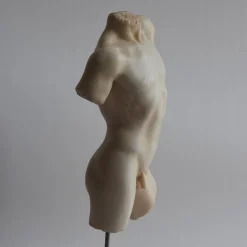 Scultura in marmo di Carrara Torso di Marte con base