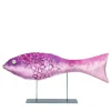 Scultura in velluto di pesce gioioso rosa