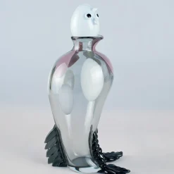 Scultura in vetro veneziano di Eliana Gerotto con piccione macchiato
