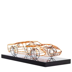Scultura Lamborghini in Filo di Metallo Arancione