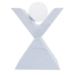 Scultura luminosa di Carrara a forma di X
