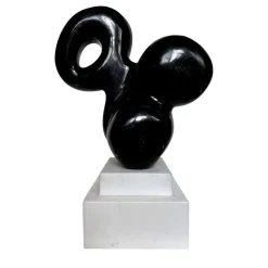 Scultura Molecola in marmo Nero Marquina di Piero Speranza