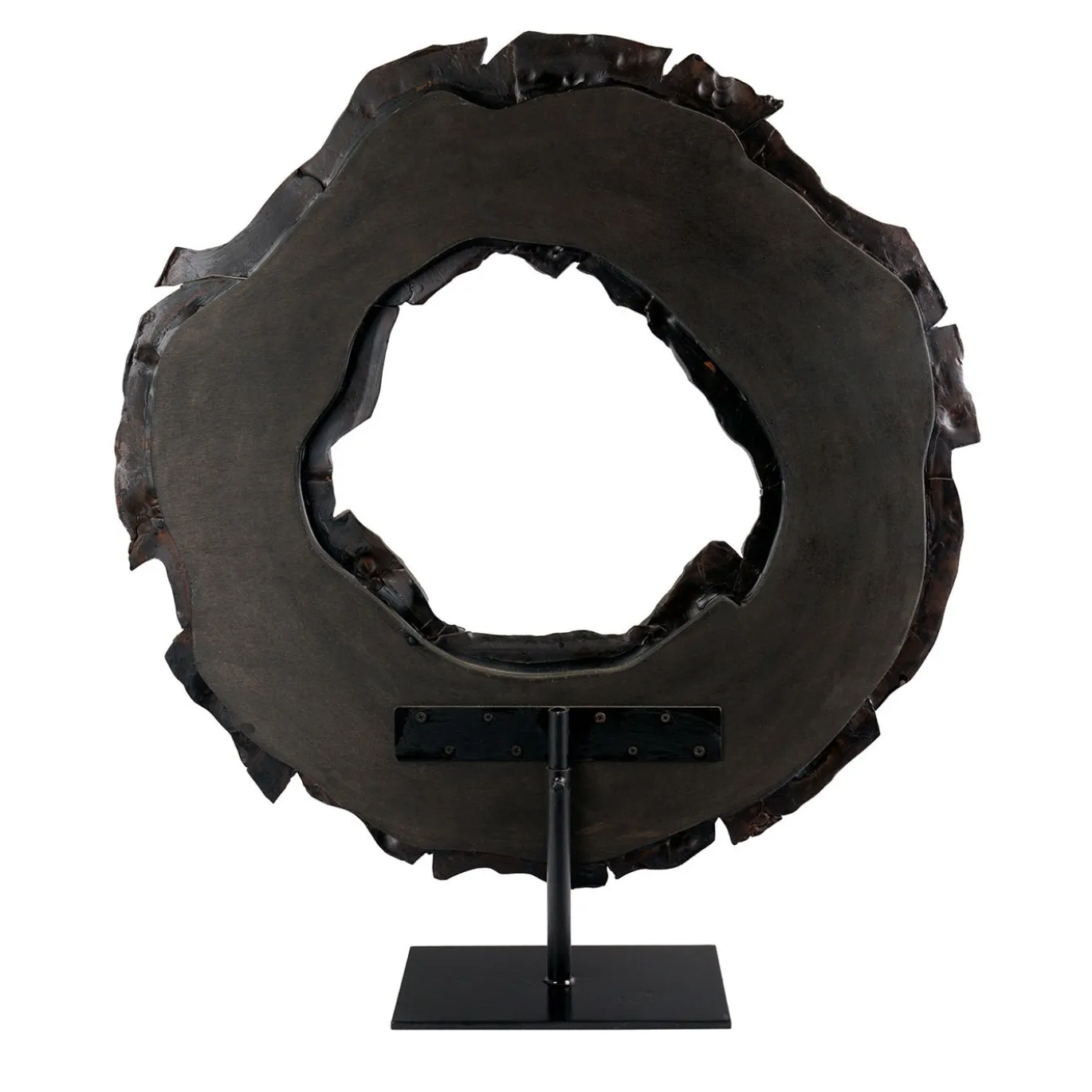 Scultura Néra in ceramica con piedistallo di Gabriele Mengoni