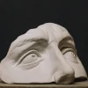 Scultura Occhi di David in Gesso Bianco