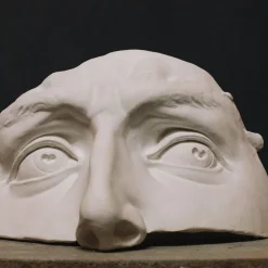 Scultura Occhi di David in Gesso Bianco