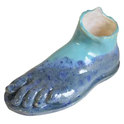 Scultura Oceano in ceramica smaltata