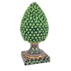 Scultura Pigna Siciliana Grande in Ceramica Verde