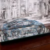 Scultura Porsche 911 GT3 in Filo di Metallo Blu