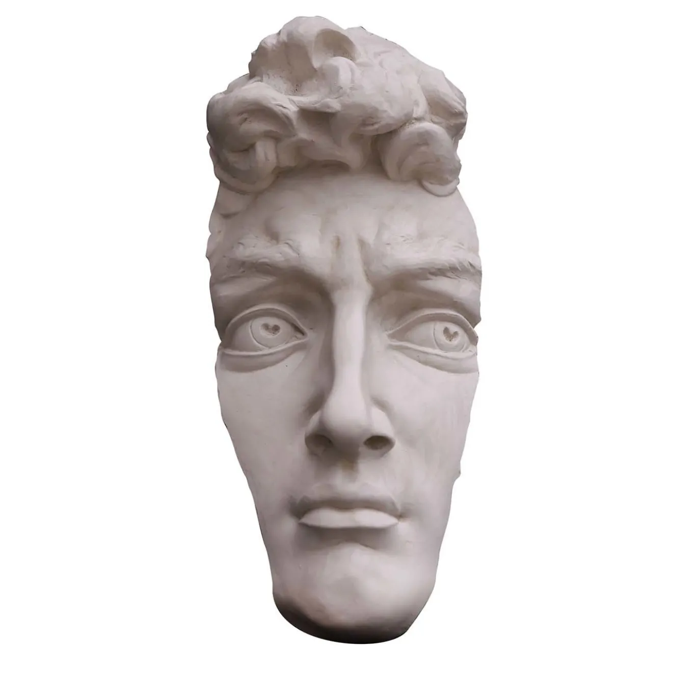 Scultura Profilo di David in Gesso Bianco