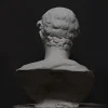 Scultura San Giorgio in Gesso Bianco
