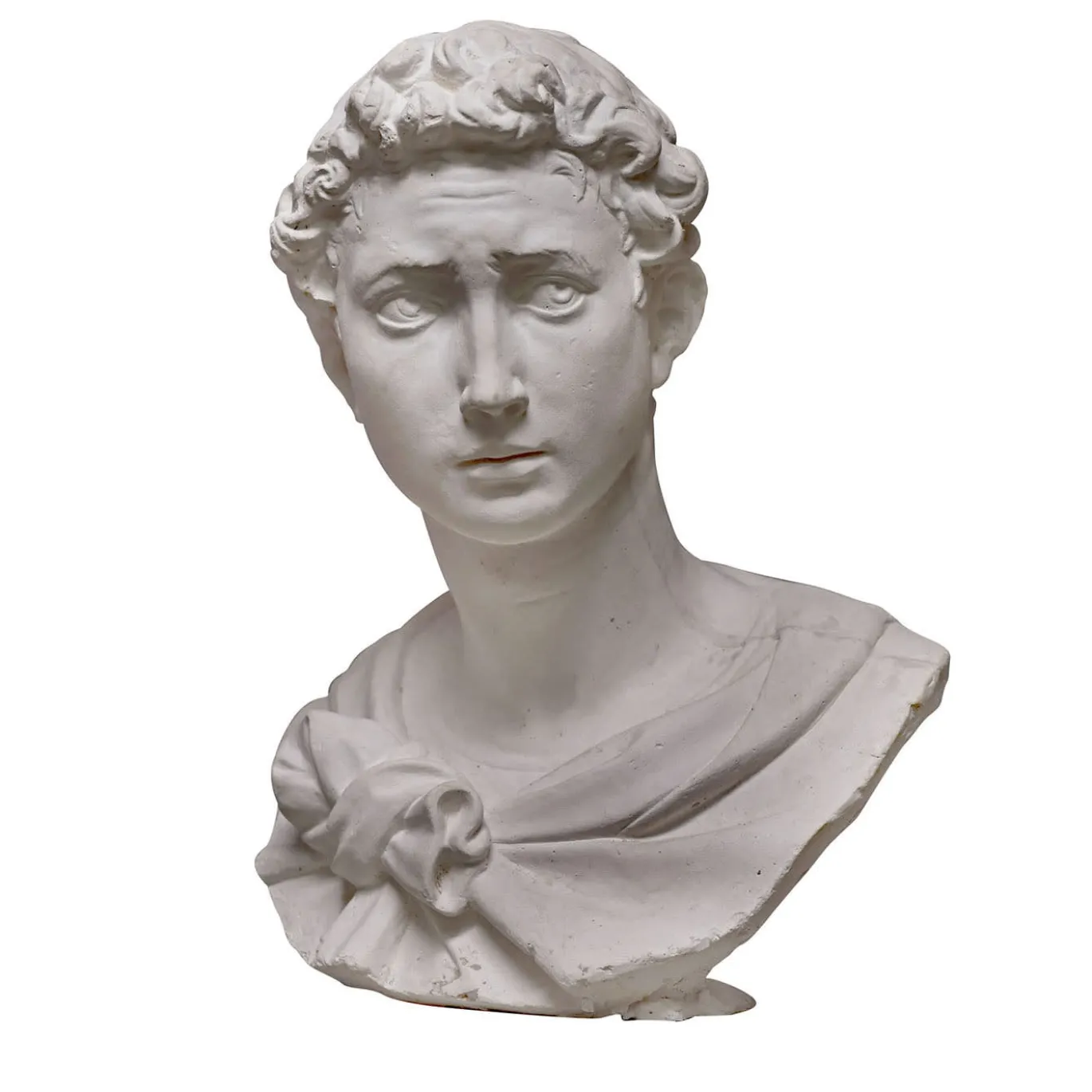 Scultura San Giorgio in Gesso Bianco