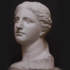 Scultura Testa Venere di Milo in Gesso Bianco