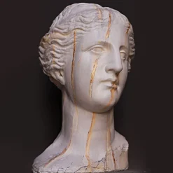 Scultura Testa Venere di Milo in Gesso Marmorizzato