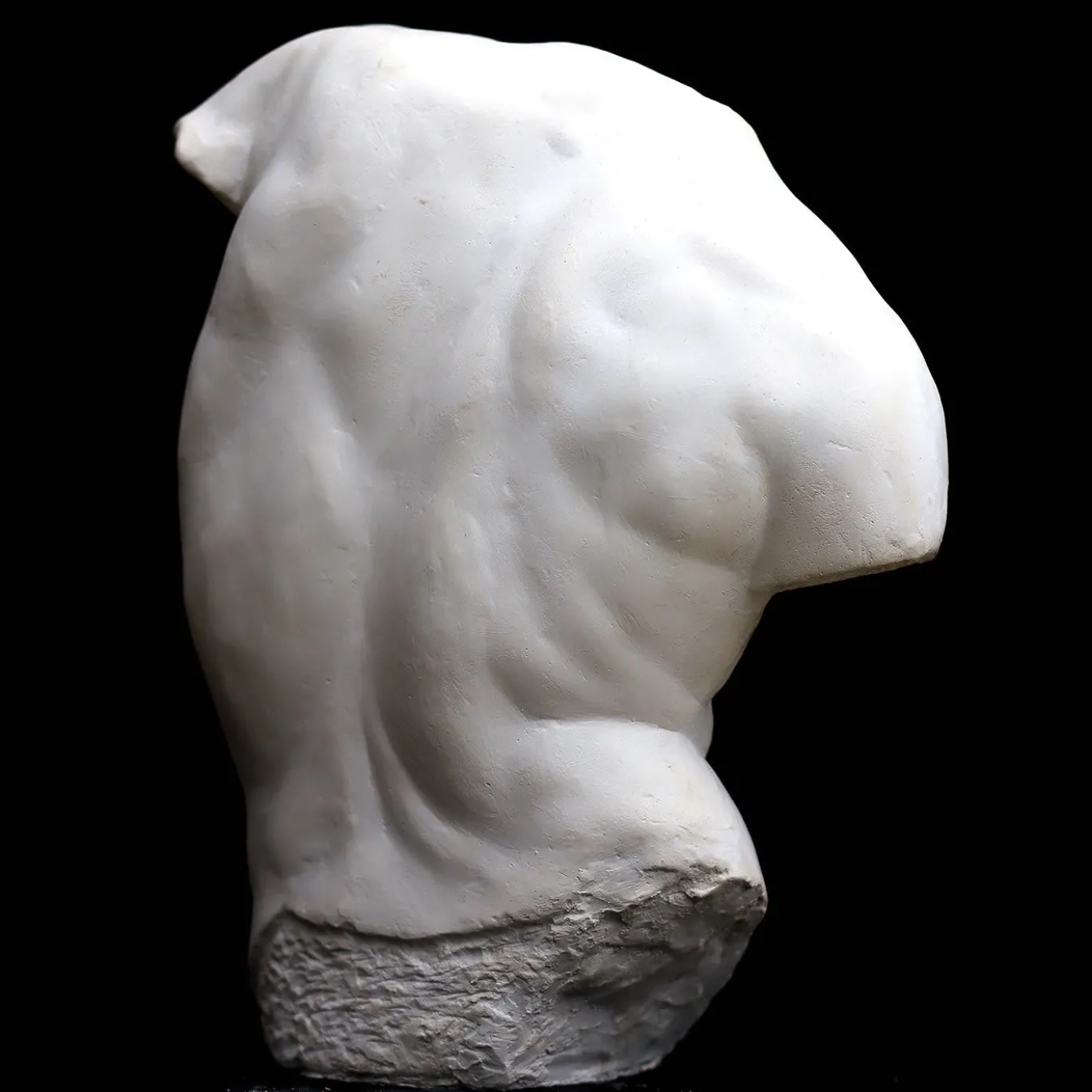 Scultura Torso Gaddi Piccolo in Gesso Bianco