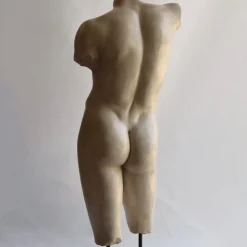 Scultura Torso Maschile Eleusi in Marmo Bianco di Carrara