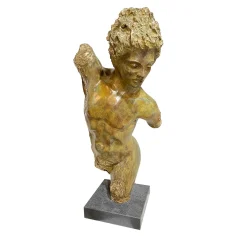 Scultura Torso maschile moderno in bronzo
