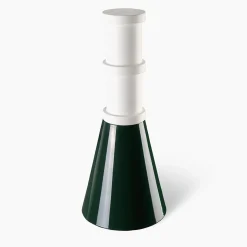 Scultura Totem in Ceramica Verde e Bianca di Nathalie Du Pasquier