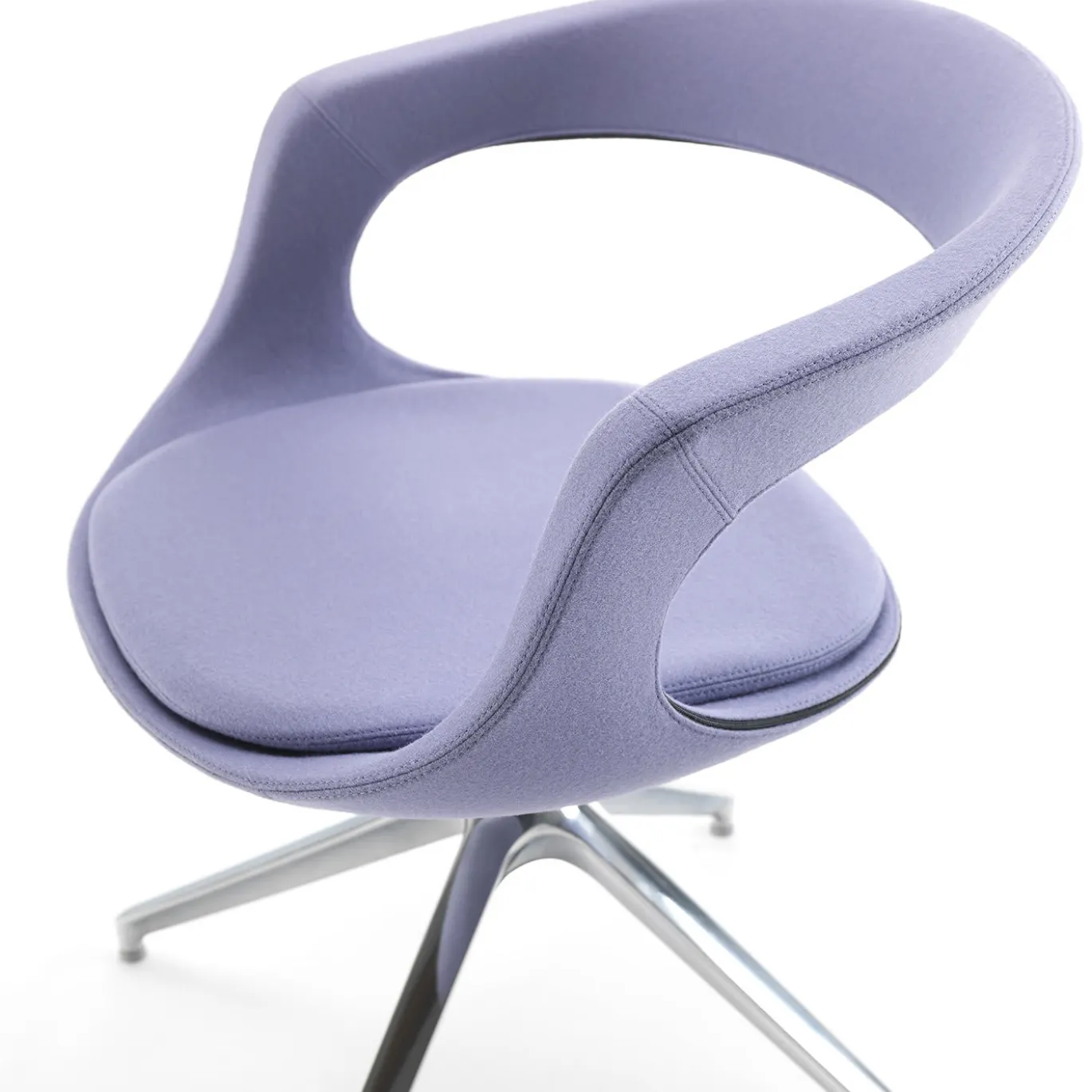 Sedia a cavalletto con schienale basso Frenchkiss di Stefano Bigi