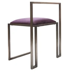 Sedia a clip in ottone prugna