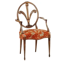Sedia a cuscino rosso in stile Hepplewhite #2