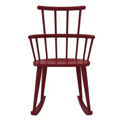 Sedia a dondolo W.604 in viola prugna con schienale alto