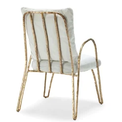 Sedia Alta Moonlight Bianca e Oro