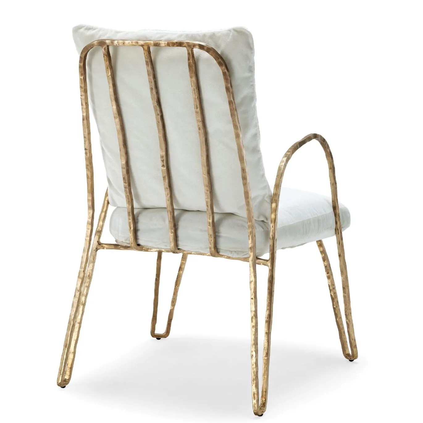 Sedia Alta Moonlight Bianca e Oro