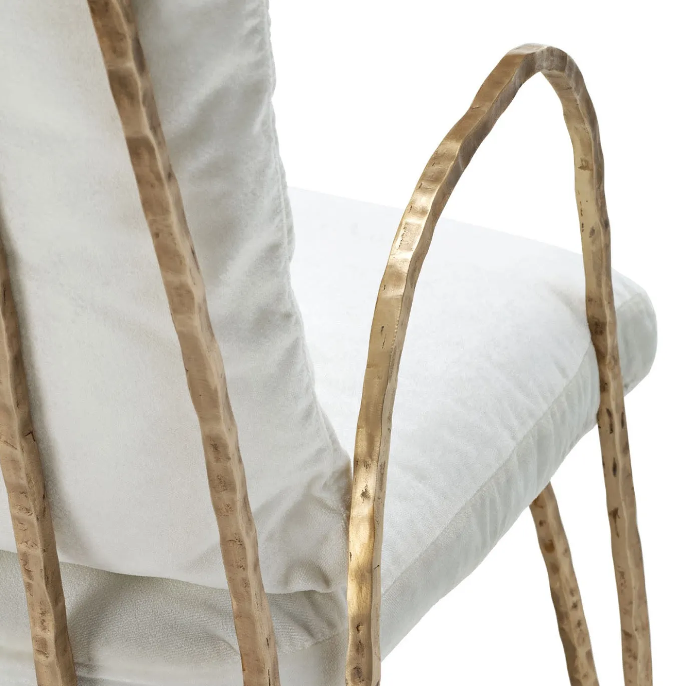 Sedia Alta Moonlight Bianca e Oro