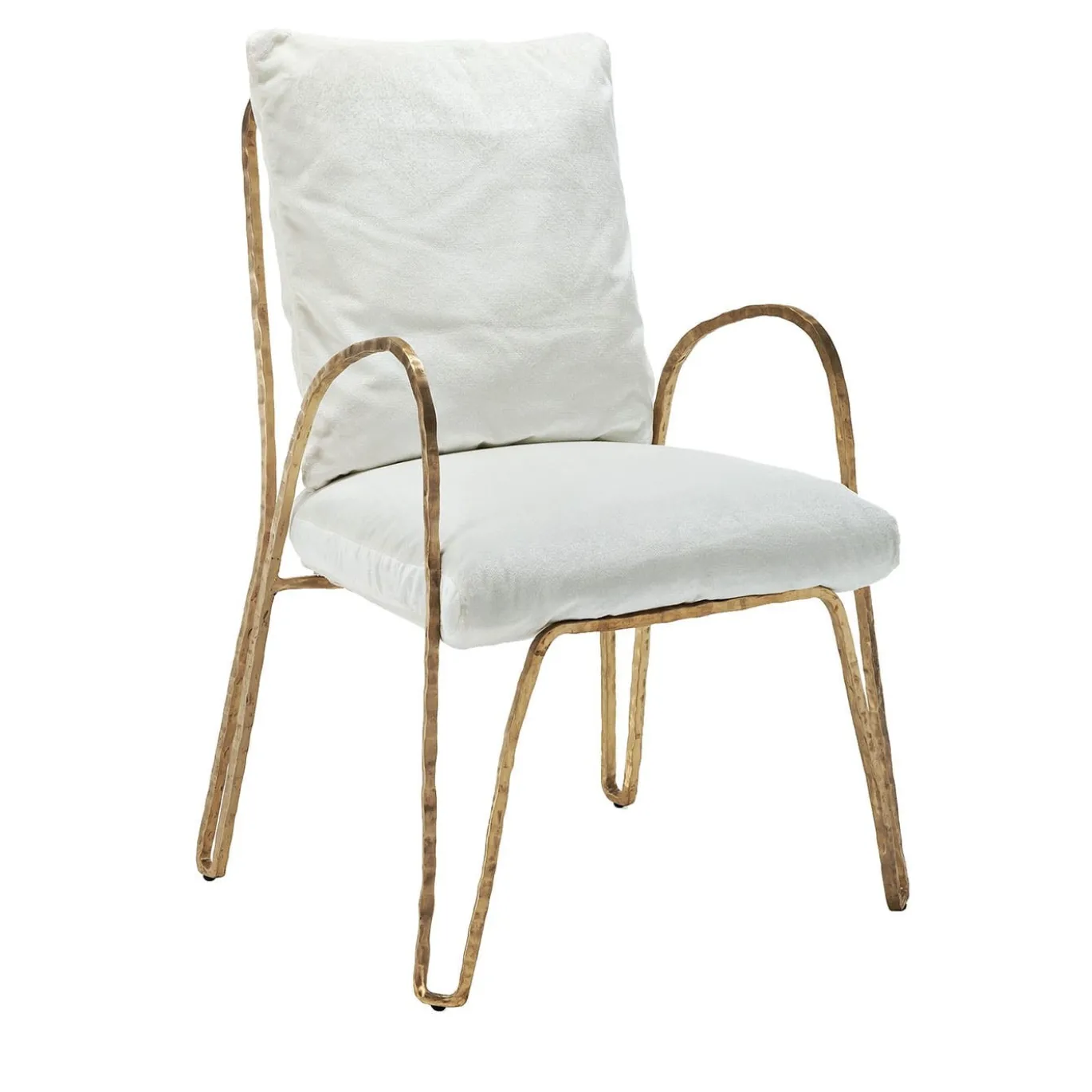 Sedia Alta Moonlight Bianca e Oro