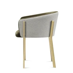 Sedia Arch Mousse in velluto e ottone di Richard Hutten