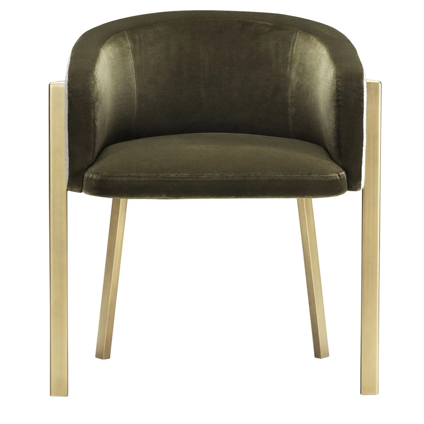 Sedia Arch Mousse in velluto e ottone di Richard Hutten