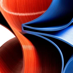 Sedia Aros rossa stampata in 3D