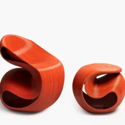 Sedia Aros rossa stampata in 3D