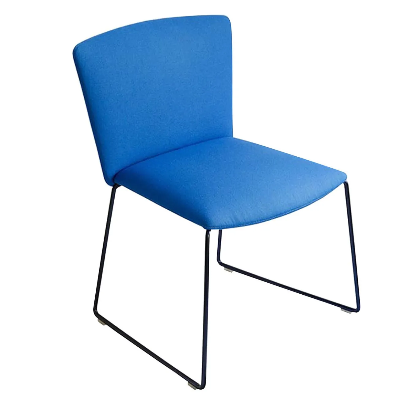 Sedia a slitta Vela Blue di Lievore Altherr Molina