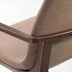 Sedia Bassano rosa con braccioli