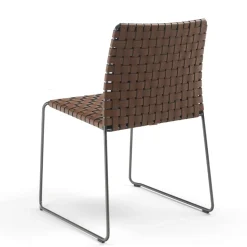 Sedia Bizzy Brown intrecciata