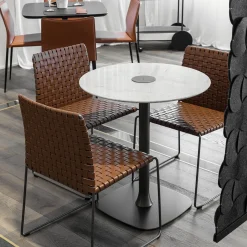 Sedia Bizzy Brown intrecciata